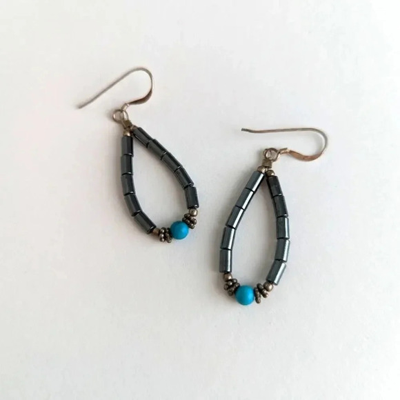 Beaded Hoop Earrings - Picture 1 of 2